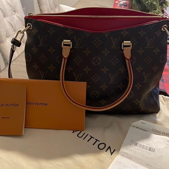 Limited addition Pallas MNG Cerise Louis Vuitton handbag in red worn twice 🔥! - Picture 1 of 11